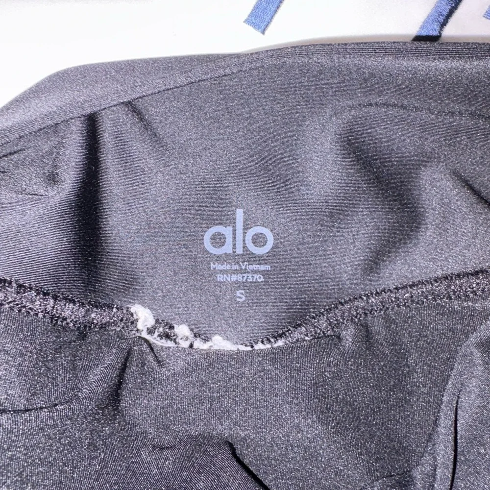 ALO Yoga Black Pleated A-Line Mini Skirt